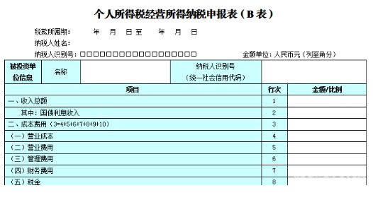 税务局B表怎么报（税务 b表怎么报）