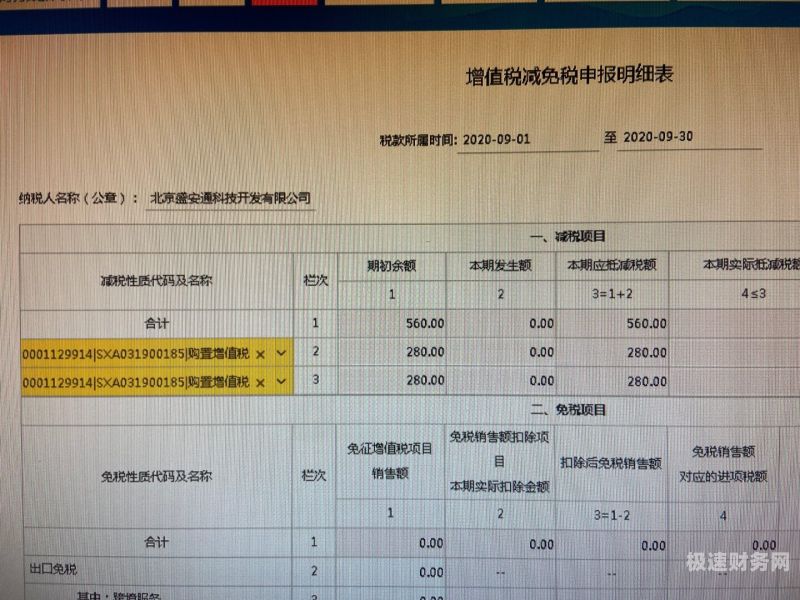 增值税减免税金怎么填报（增值税减免税金怎么填报表）